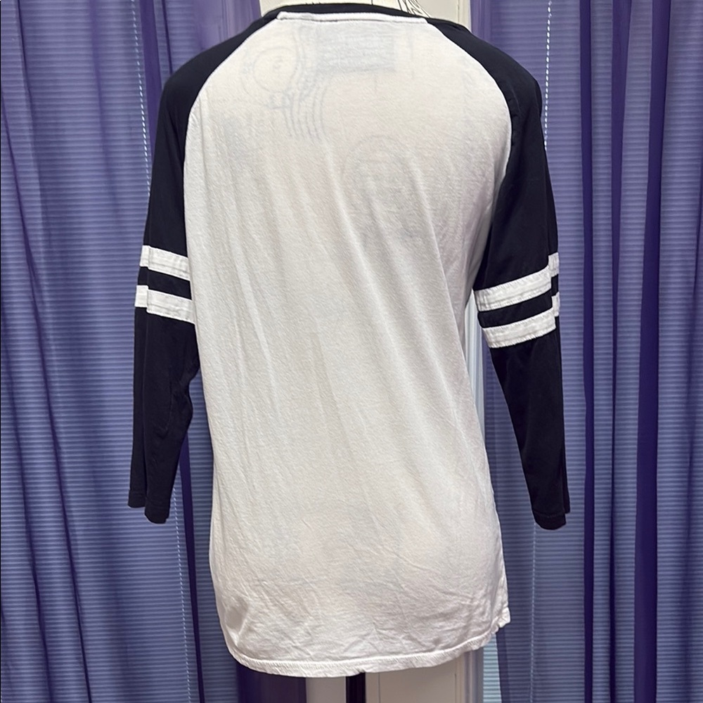 Killstar X MANSON Black and White Graphic Antichrist Superstar Raglan Tee - Picture 2 of 5